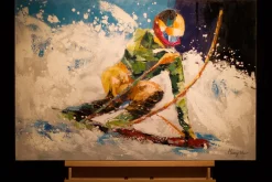 Handgemaltes Gemälde 'Ride in the Snow' 90x60cm | inkl. Echtheitszertifikat