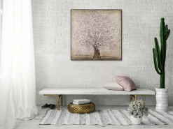 Handgemaltes Gemälde 'Rosa Frühlingstraum' 80x80cm | inkl. Echtheitszertifikat
