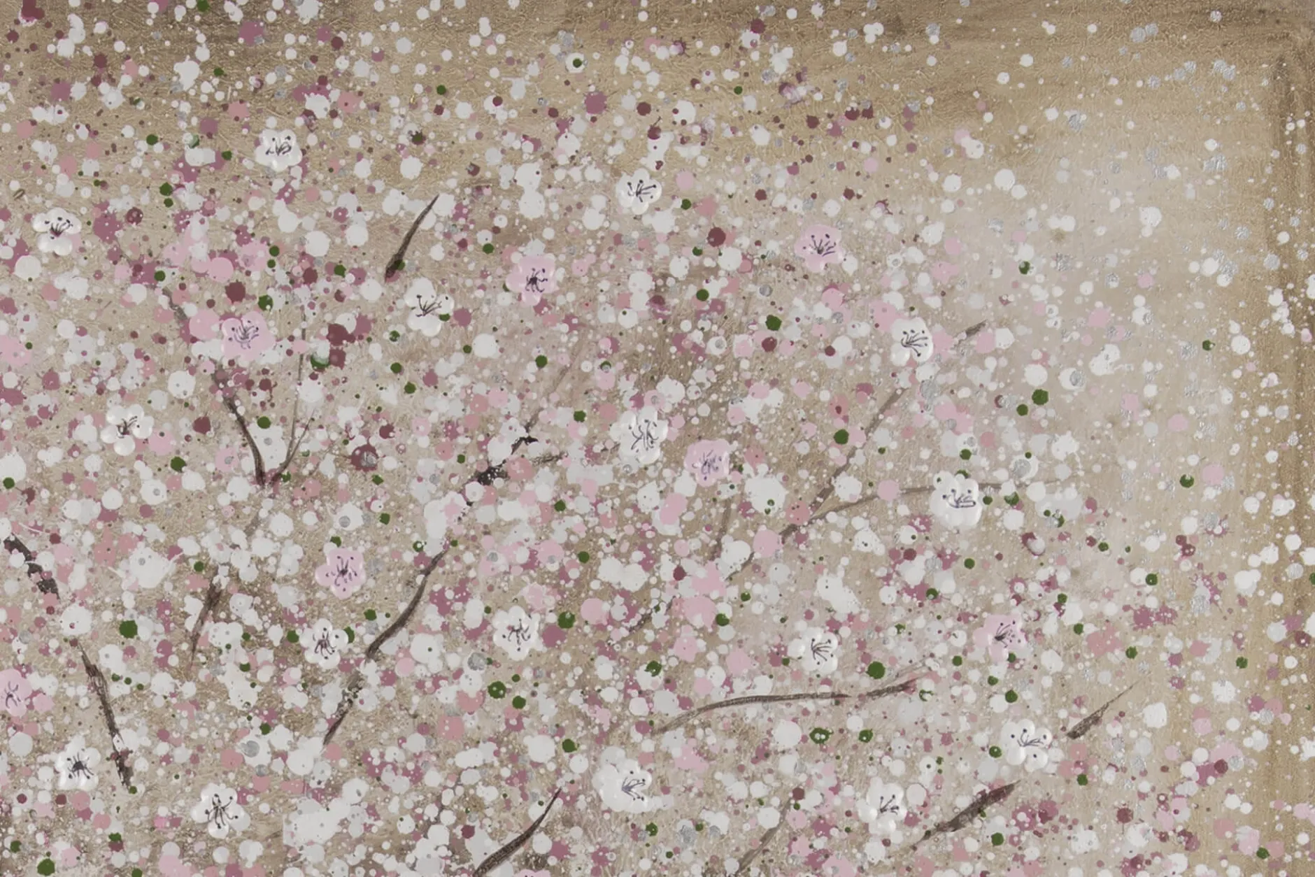 Handgemaltes Gemälde 'Rosa Frühlingstraum' 80x80cm | inkl. Echtheitszertifikat