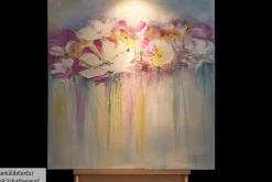 Handgemaltes Gemälde 'Rose Scented Summertime' 80x80cm | inkl. Echtheitszertifikat