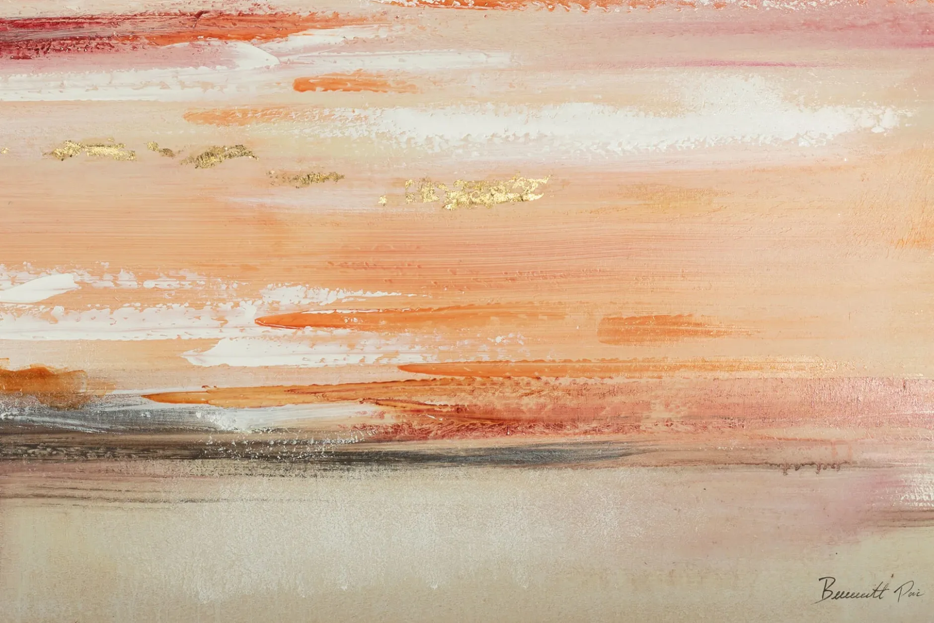 Handgemaltes Gemälde 'Rosewater Tides' 120x80cm | inkl. Echtheitszertifikat
