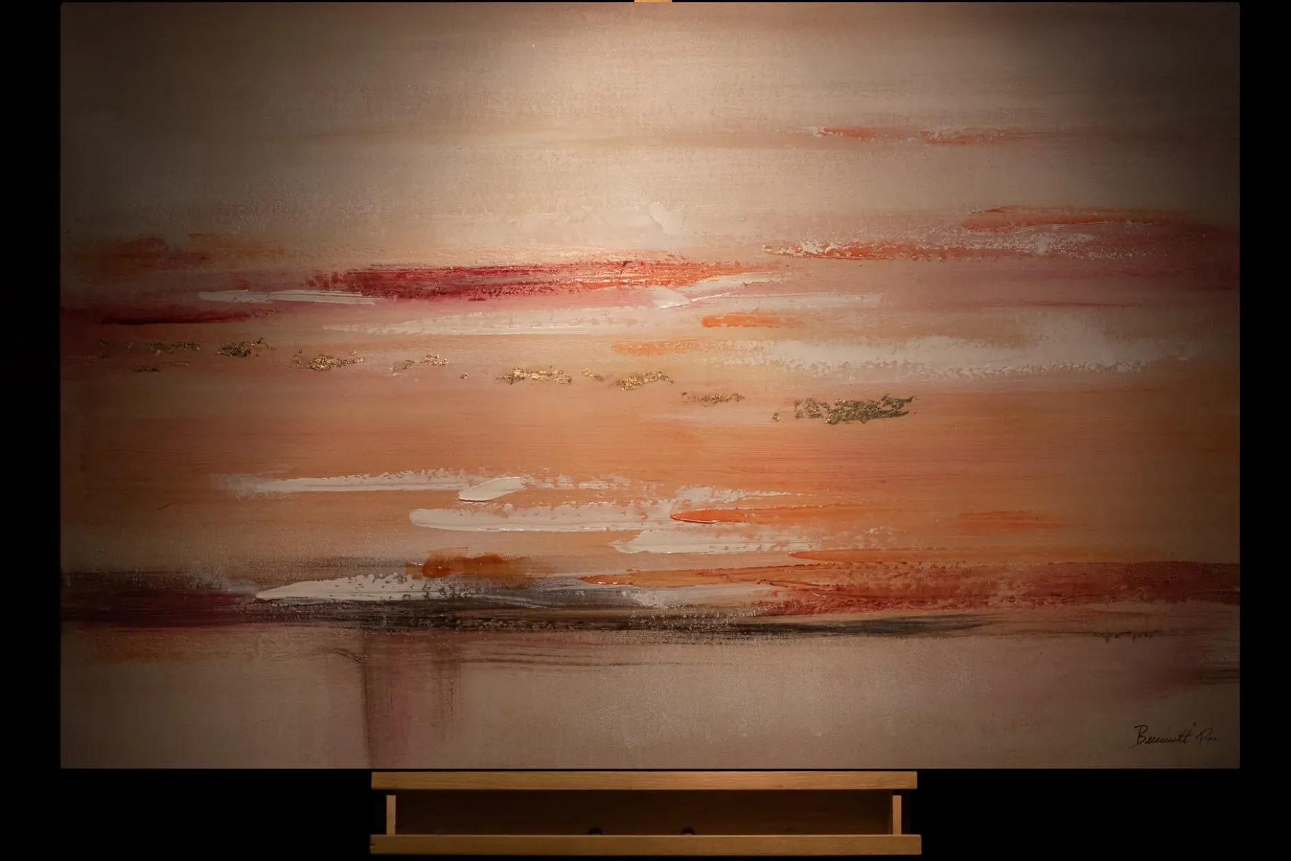 Handgemaltes Gemälde 'Rosewater Tides' 120x80cm | inkl. Echtheitszertifikat