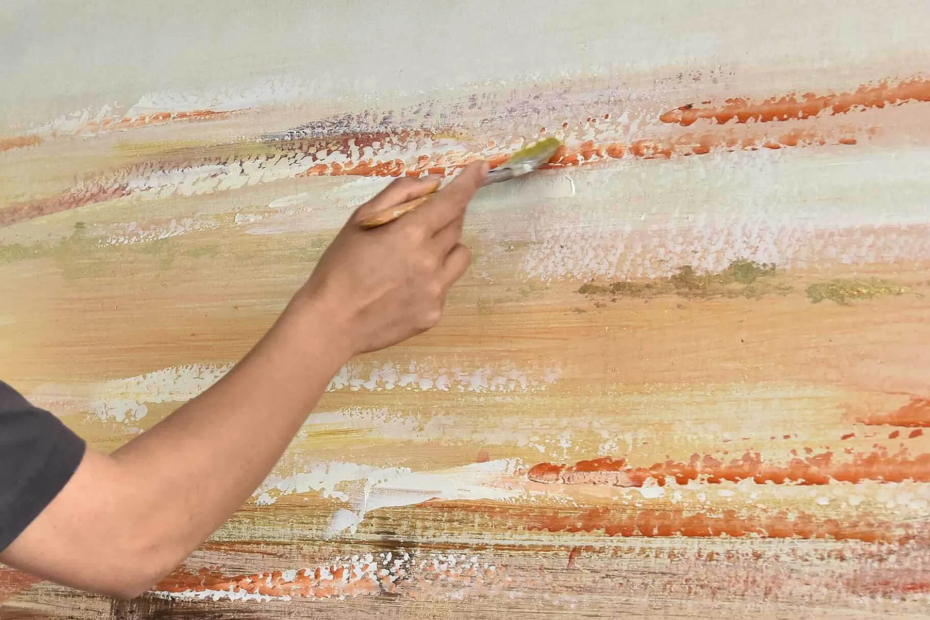 Handgemaltes Gemälde 'Rosewater Tides' 120x80cm | inkl. Echtheitszertifikat
