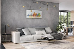 Handgemaltes Gemälde 'Rotterdam Skyline Silhouette' 120x60cm | inkl. Echtheitszertifikat