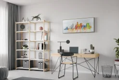 Handgemaltes Gemälde 'Rotterdam Skyline Silhouette' 120x60cm | inkl. Echtheitszertifikat