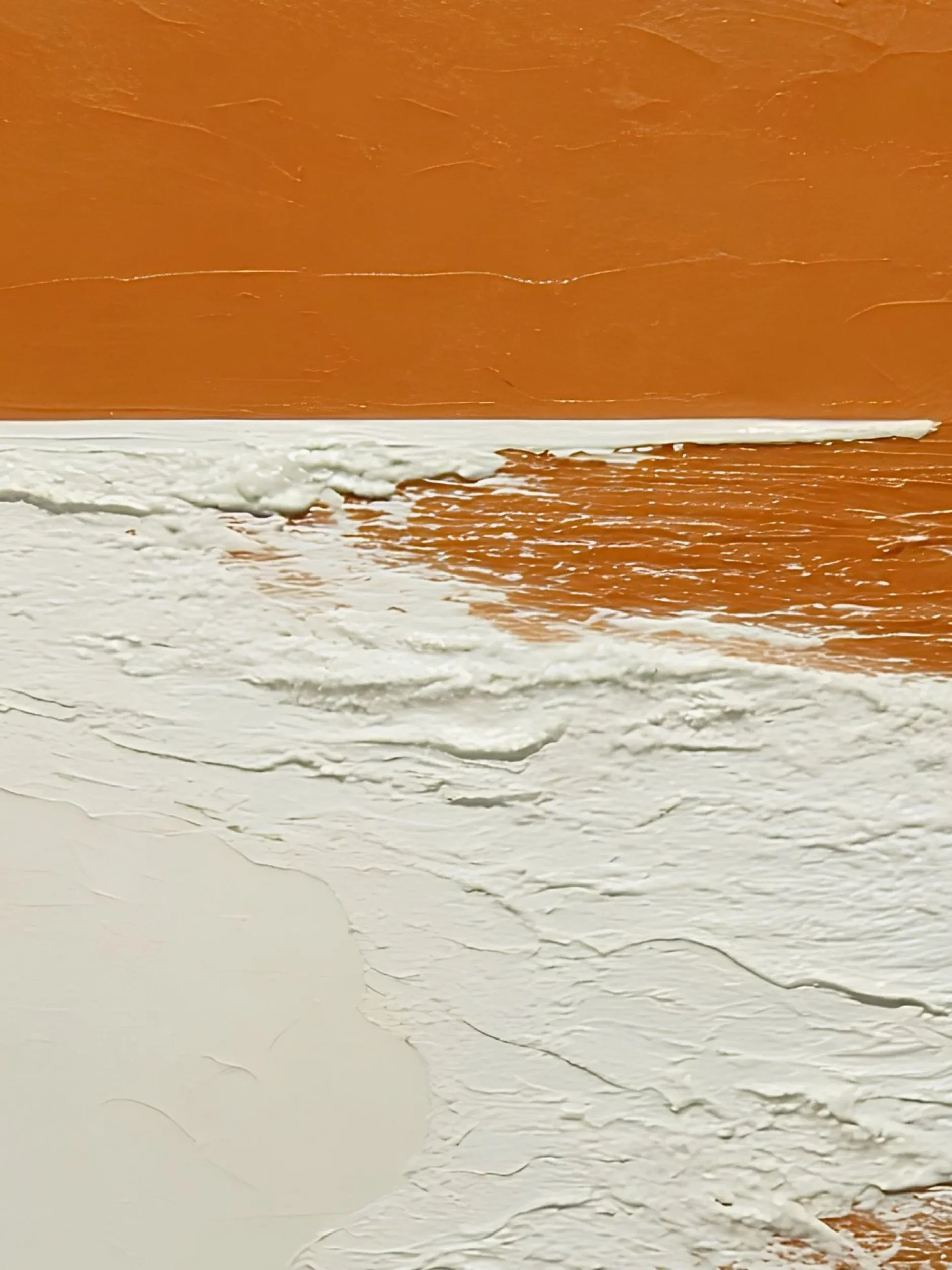 Handgemaltes Gemälde 'Ruhige Orange Uferform' | Echtheitszertifikat inklusive