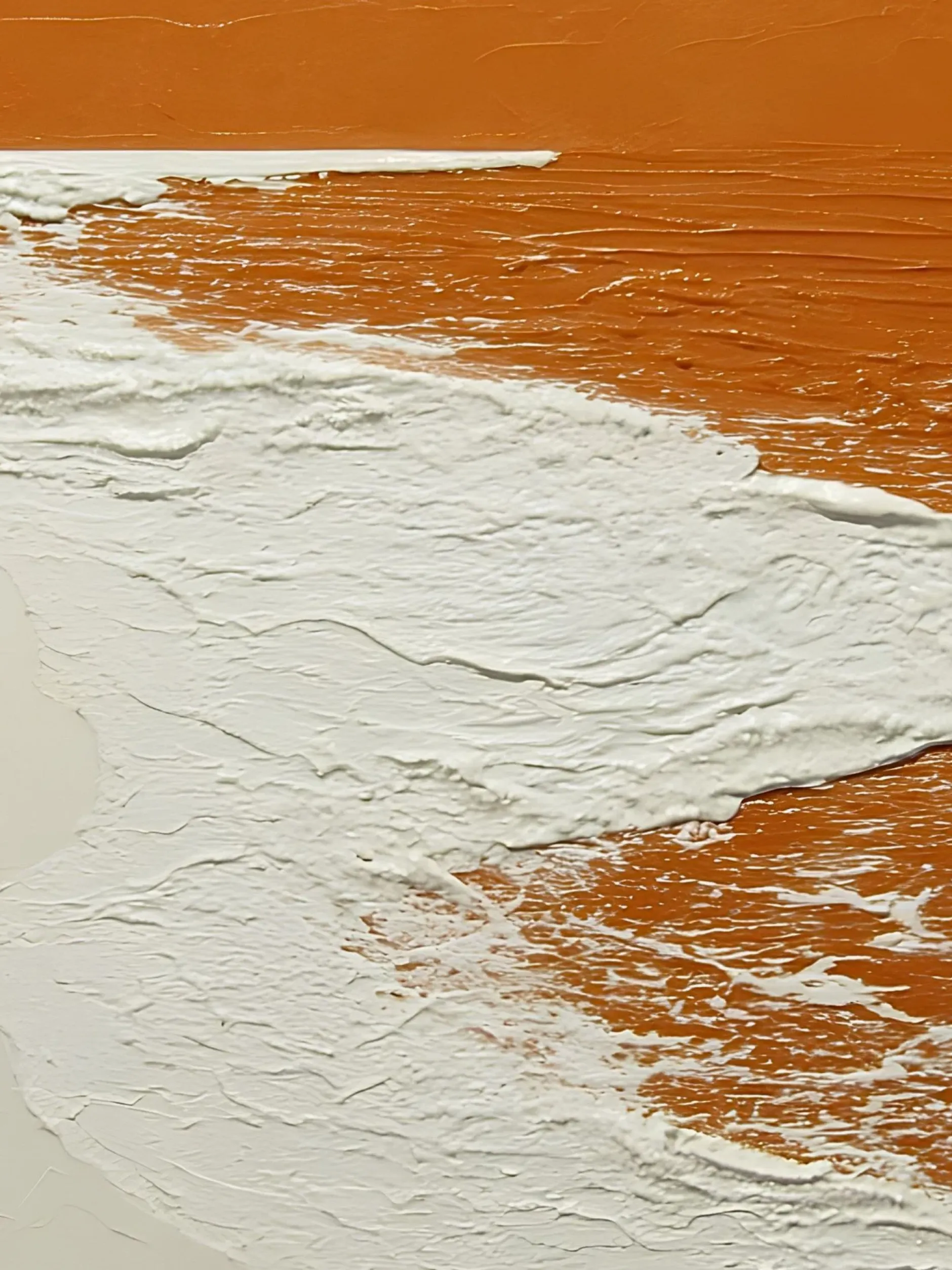 Handgemaltes Gemälde 'Ruhige Orange Uferform' | Echtheitszertifikat inklusive