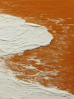 Handgemaltes Gemälde 'Ruhige Orange Uferform' | Echtheitszertifikat inklusive
