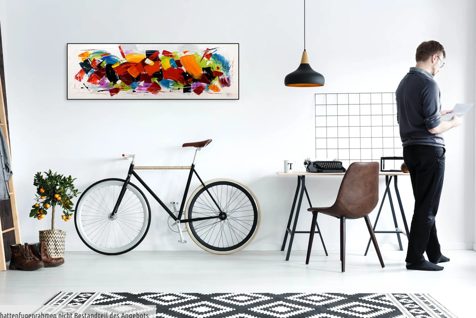 Handgemaltes Gemälde 'Rush' 150x50cm | inkl. Echtheitszertifikat