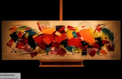 Handgemaltes Gemälde 'Rush' 150x50cm | inkl. Echtheitszertifikat