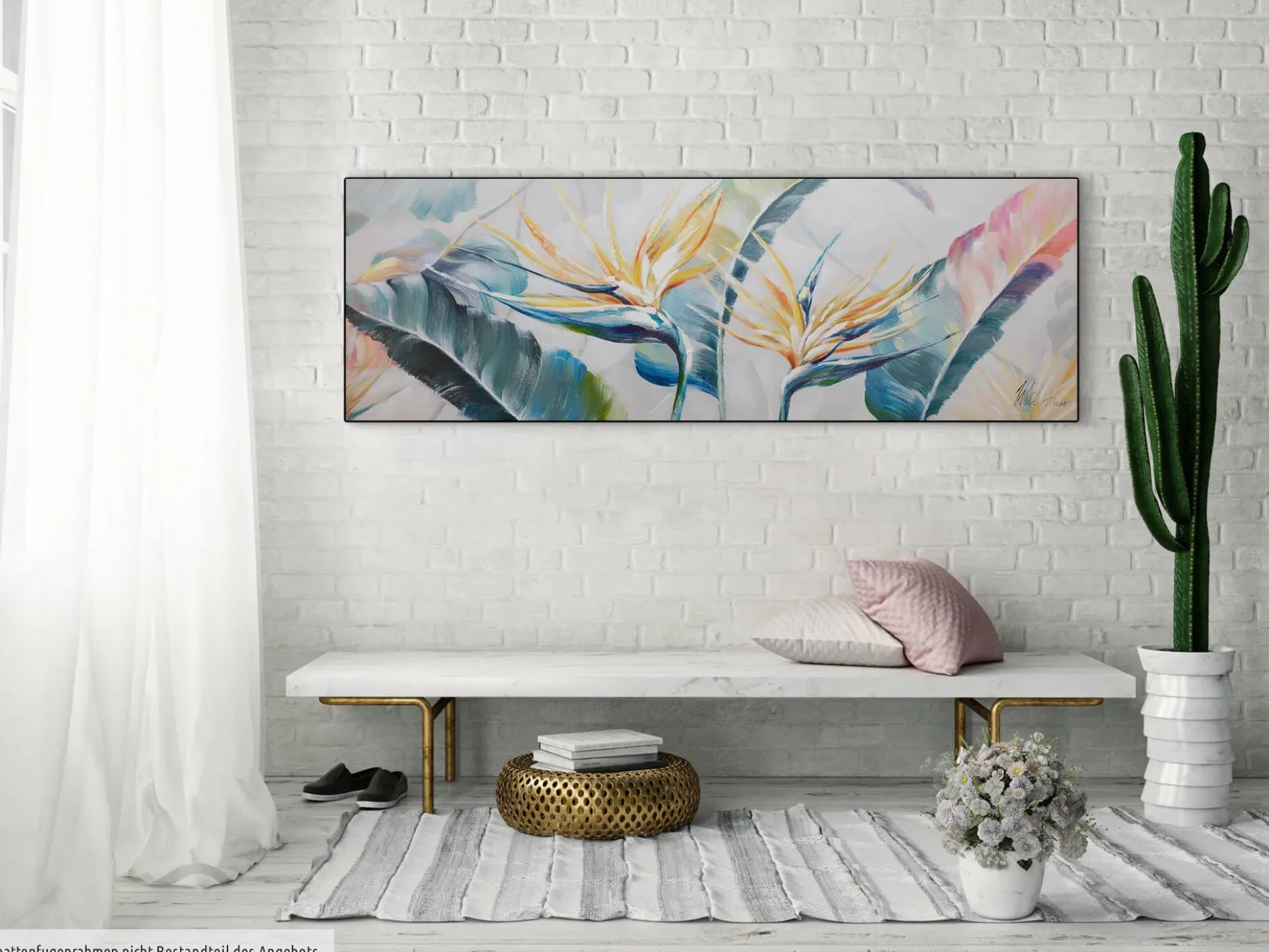 Handgemaltes Gemälde 'Rustling Grass' 150x50cm | inkl. Echtheitszertifikat