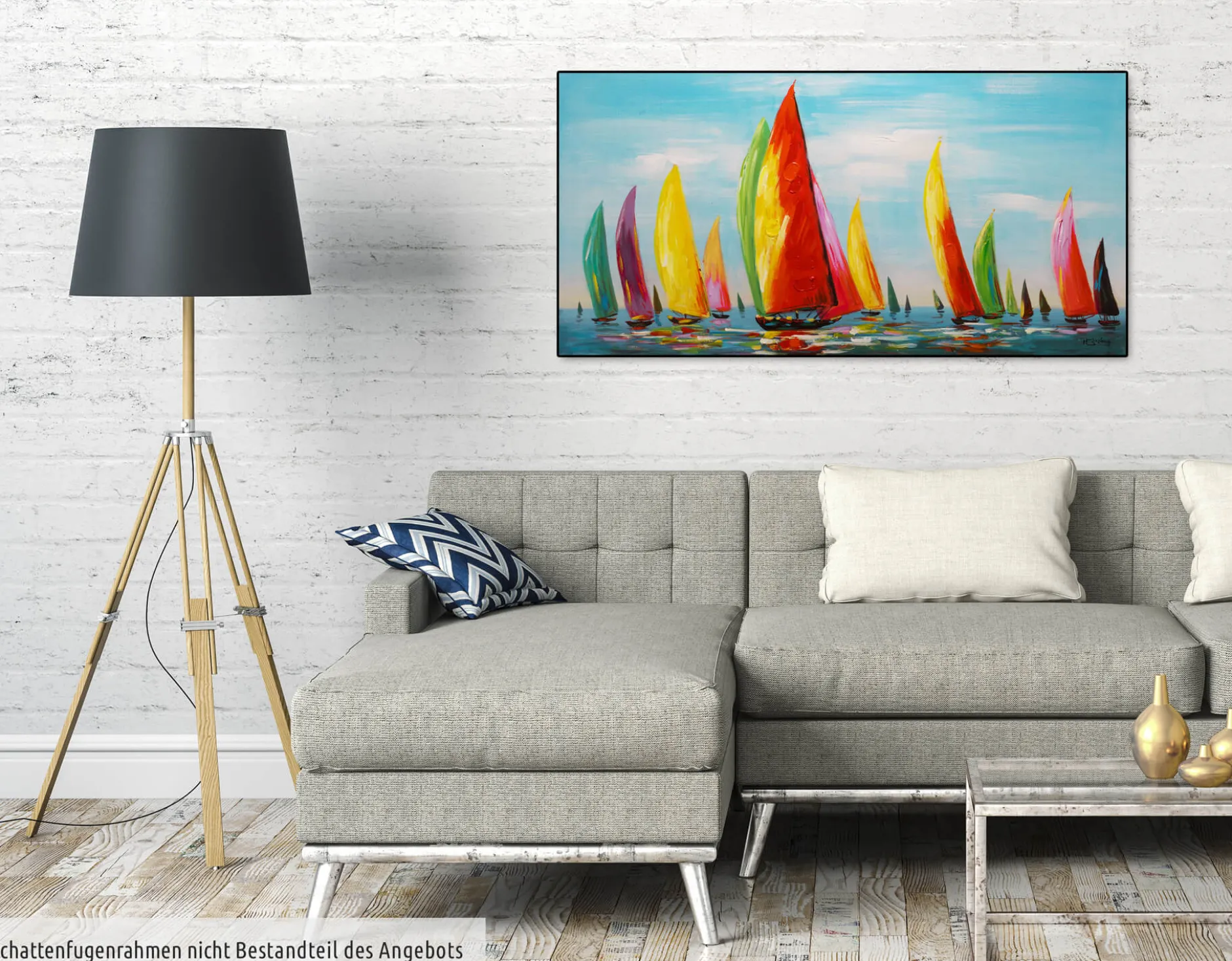 Handgemaltes Gemälde 'Saisonstart' 120x60cm | inkl. Echtheitszertifikat