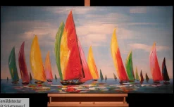 Handgemaltes Gemälde 'Saisonstart' 120x60cm | inkl. Echtheitszertifikat