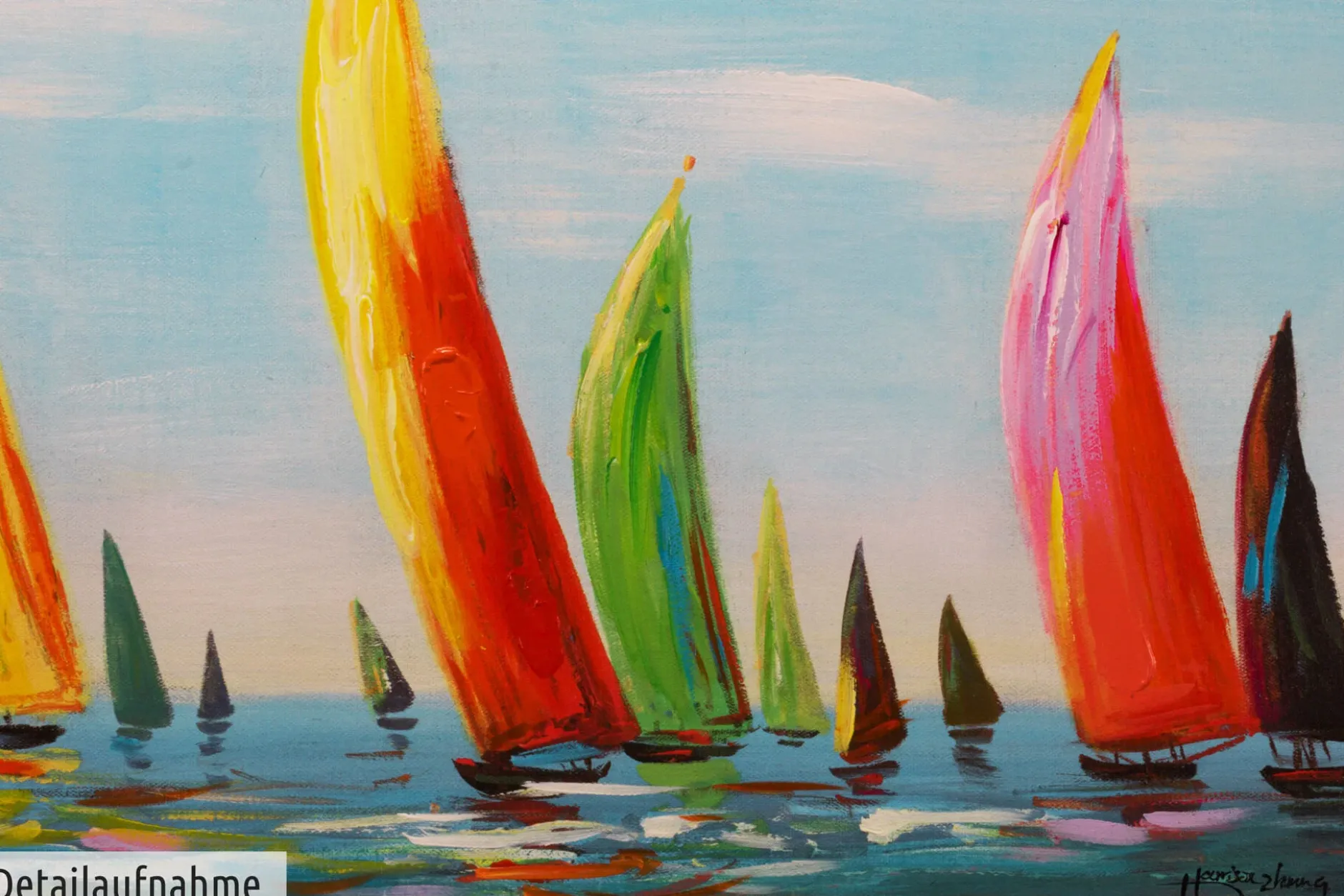 Handgemaltes Gemälde 'Saisonstart' 120x60cm | inkl. Echtheitszertifikat