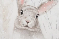 Handgemaltes Gemälde 'Sanfter Schneehase' 50x70cm | inkl. Echtheitszertifikat