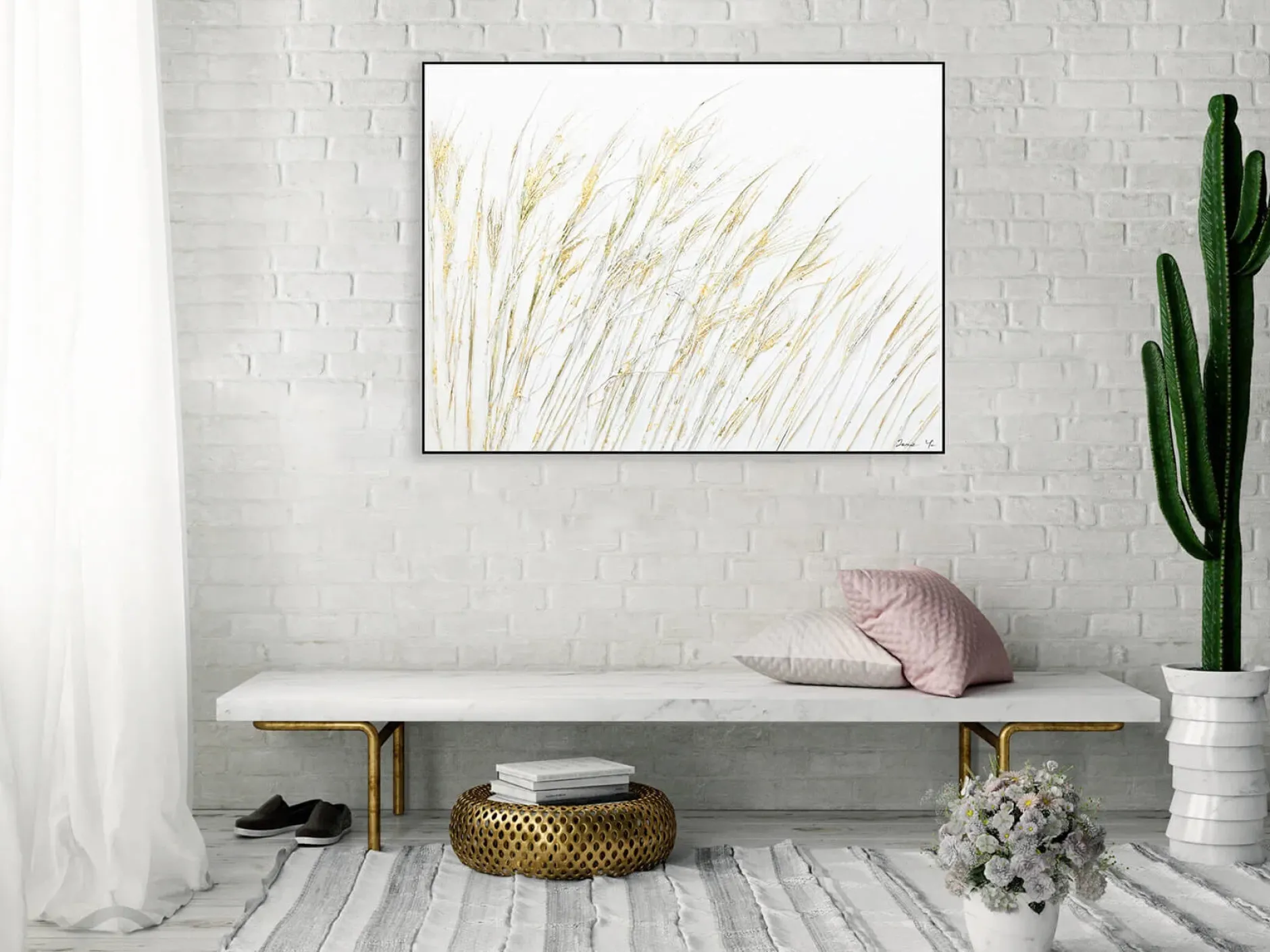 Handgemaltes Gemälde 'Sanftes Windspiel' 100x75cm | inkl. Echtheitszertifikat