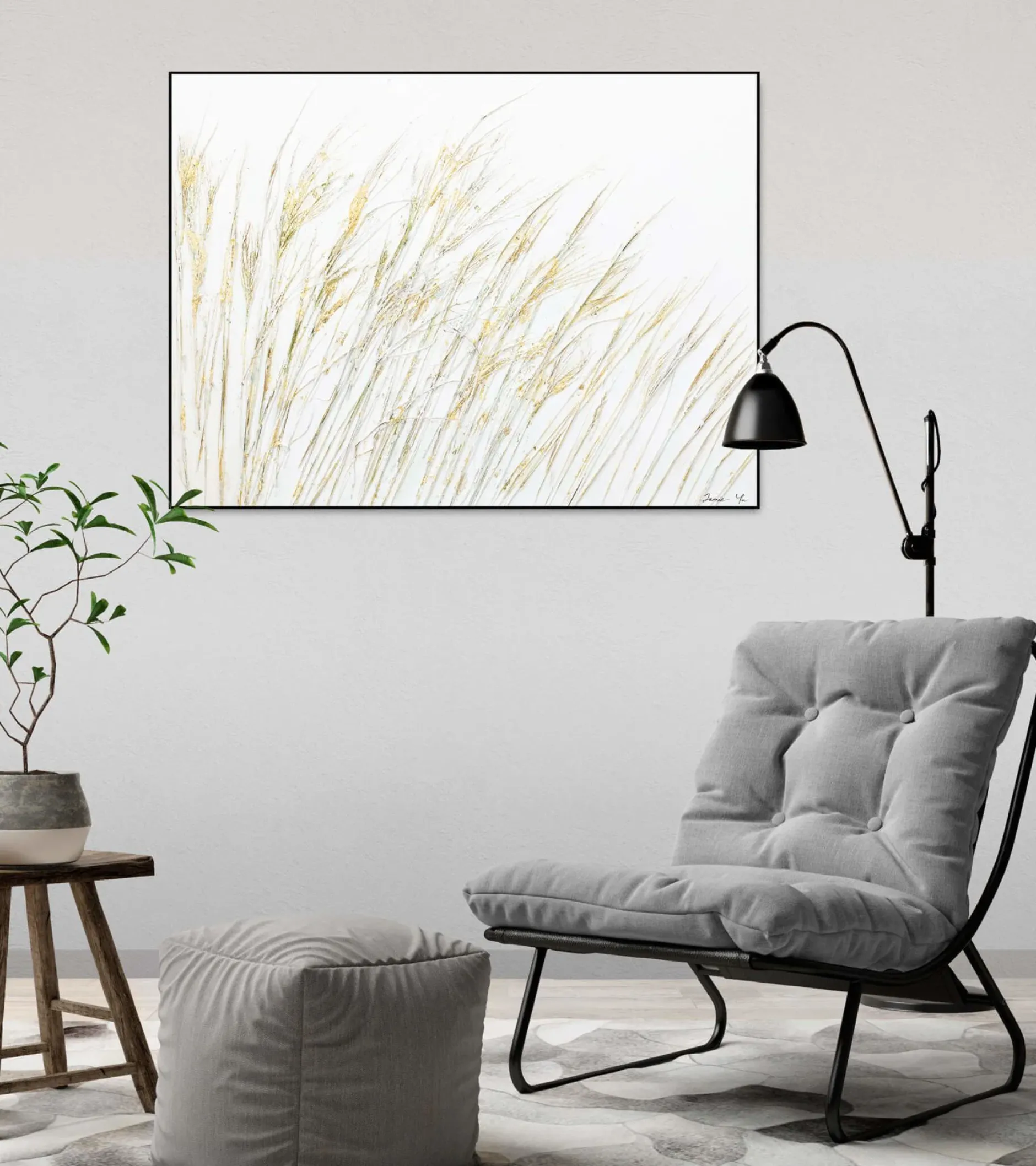 Handgemaltes Gemälde 'Sanftes Windspiel' 100x75cm | inkl. Echtheitszertifikat