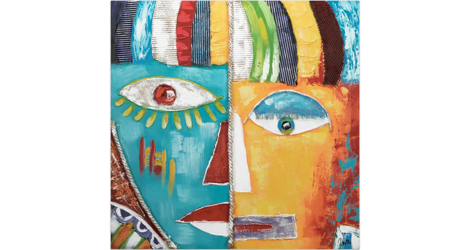 Handgemaltes Gemälde 'Schillernde Fantasie' 80x80cm | inkl. Echtheitszertifikat