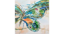 Handgemaltes Gemälde 'Schmetterling auf Reisen' 70x70cm | inkl. Echtheitszertifikat