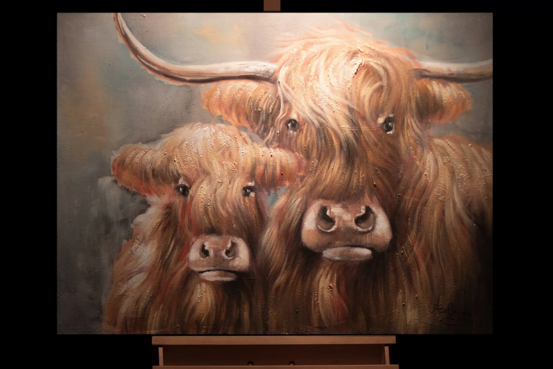 Handgemaltes Gemälde 'Schulter an Schulter' 100x75cm | inkl. Echtheitszertifikat