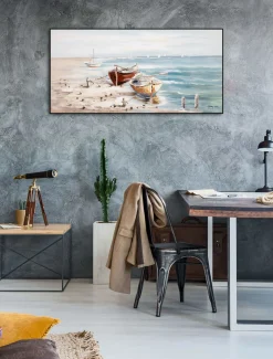 Handgemaltes Gemälde 'Seaside' 120x60cm | inkl. Echtheitszertifikat