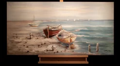 Handgemaltes Gemälde 'Seaside' 120x60cm | inkl. Echtheitszertifikat