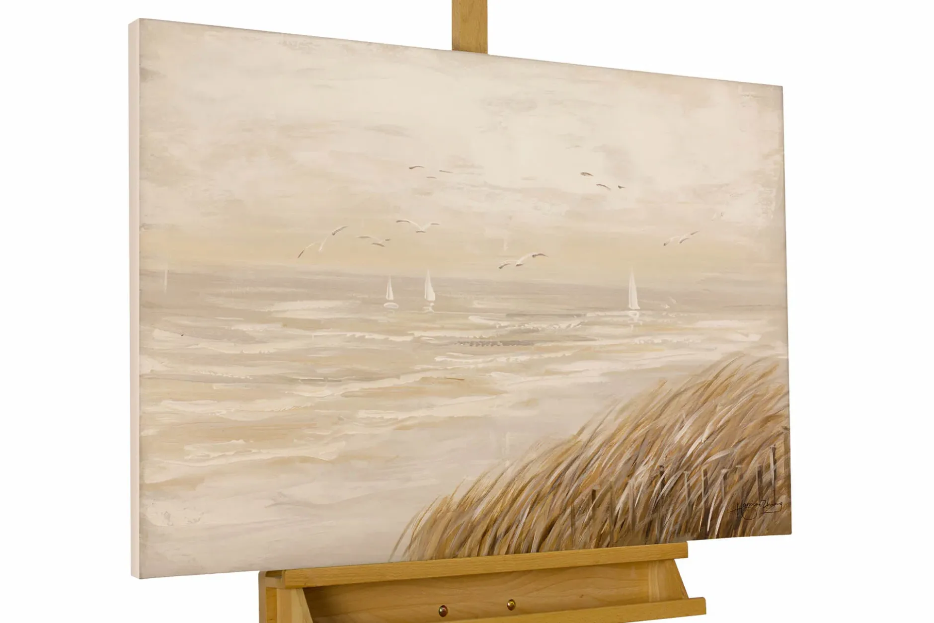 Handgemaltes Gemälde 'Sehnsucht nach Meer' 90x60cm | inkl. Echtheitszertifikat