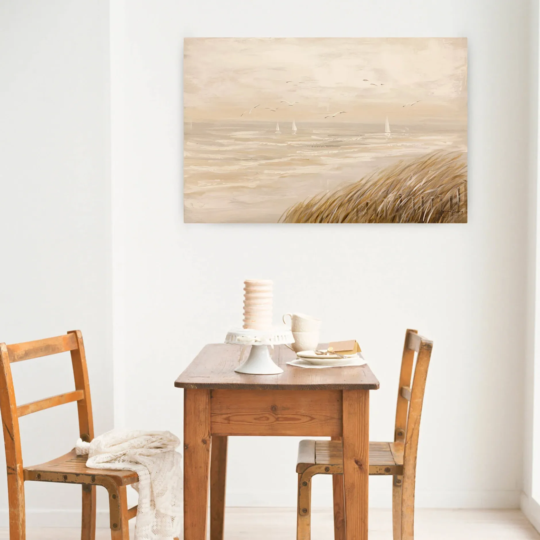 Handgemaltes Gemälde 'Sehnsucht nach Meer' 90x60cm | inkl. Echtheitszertifikat