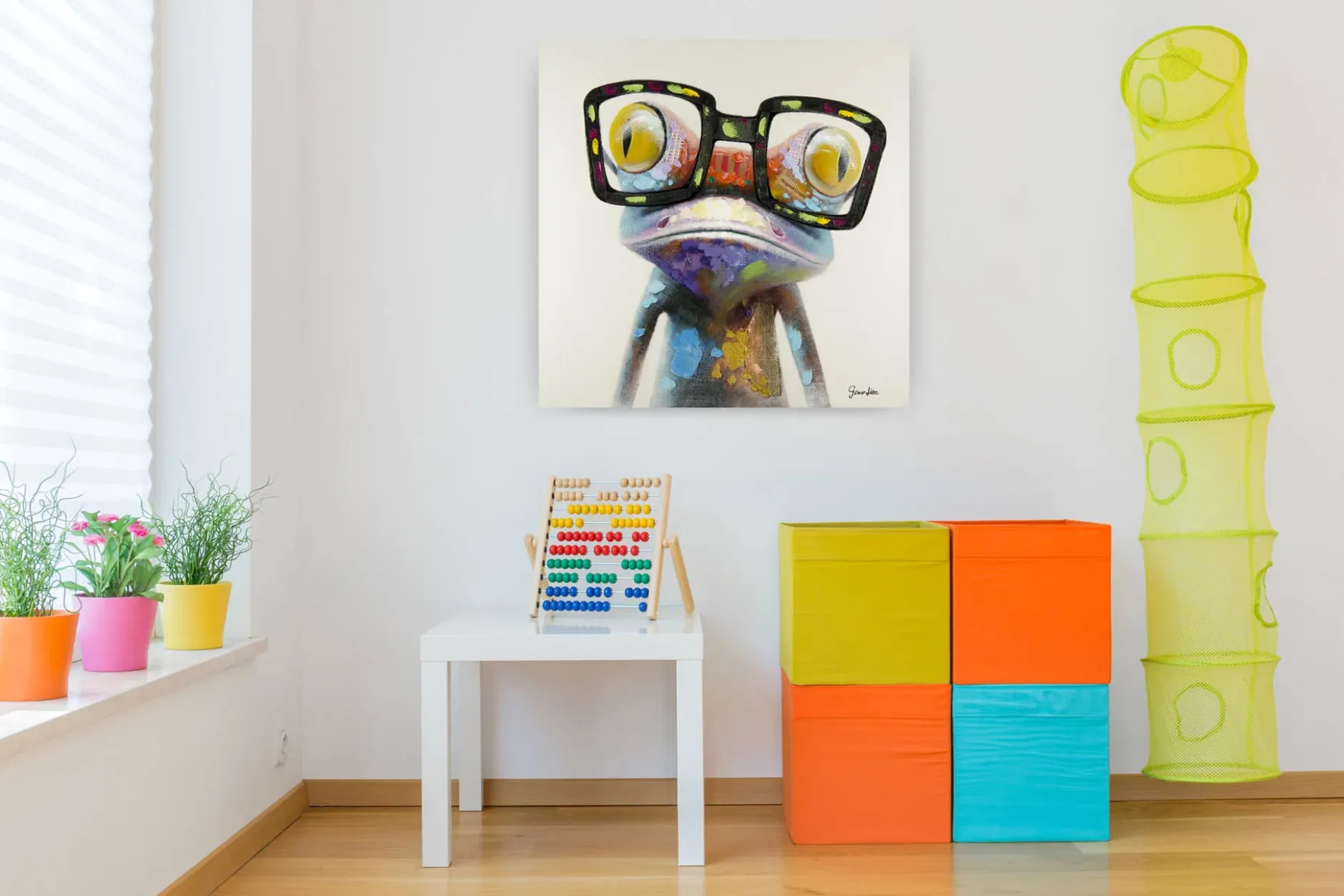 Handgemaltes Gemälde 'Sei kein Frosch' | inkl. Echtheitszertifikat