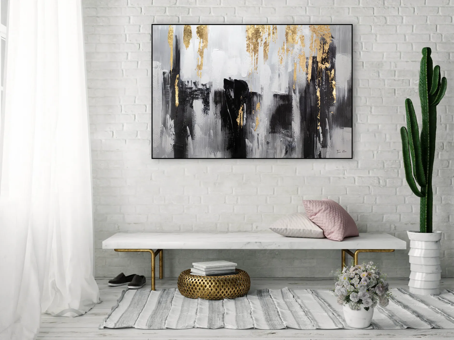 Handgemaltes Gemälde 'Shooting Upwards' 120x80cm | inkl. Echtheitszertifikat