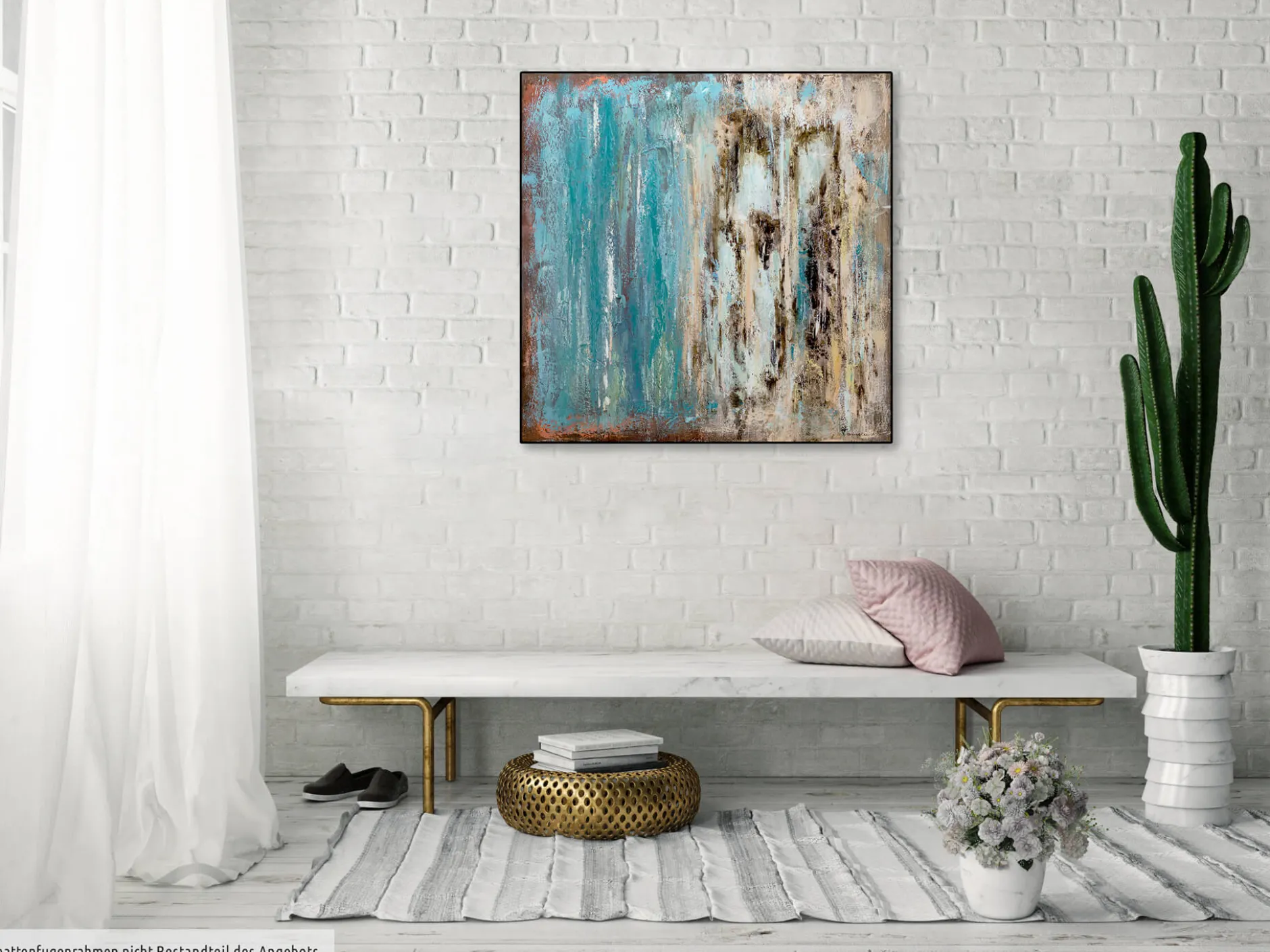 Handgemaltes Gemälde 'Shower of Crystals' 80x80cm | inkl. Echtheitszertifikat
