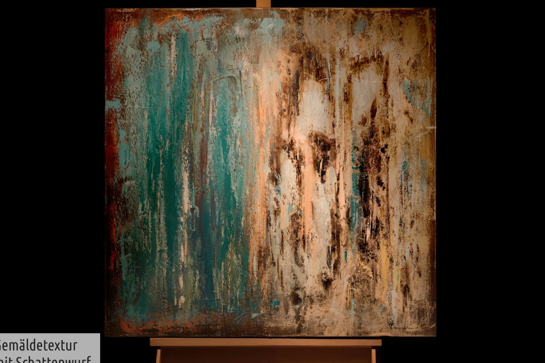 Handgemaltes Gemälde 'Shower of Crystals' 80x80cm | inkl. Echtheitszertifikat