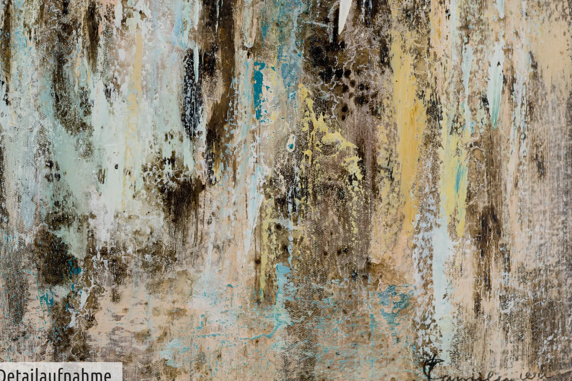 Handgemaltes Gemälde 'Shower of Crystals' 80x80cm | inkl. Echtheitszertifikat