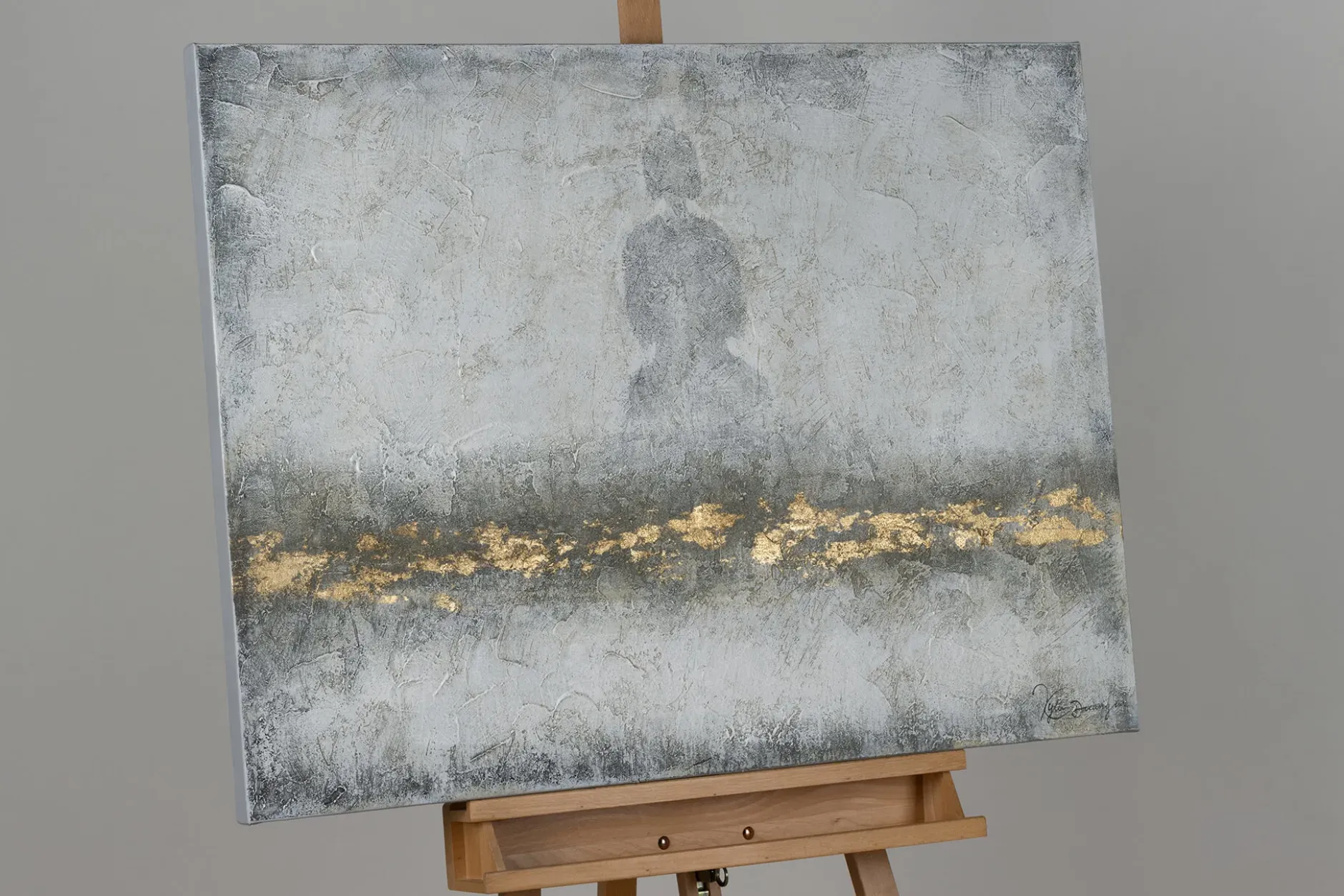 Handgemaltes Gemälde 'Silhouette an der Wand' 100x75cm | inkl. Echtheitszertifikat
