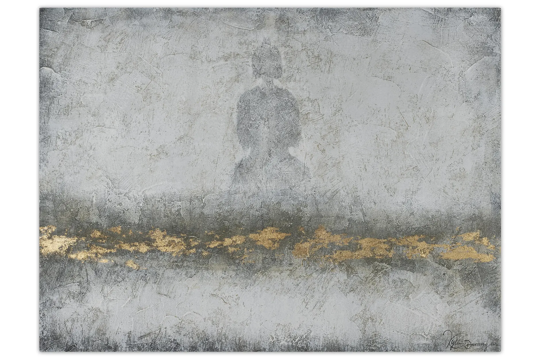 Handgemaltes Gemälde 'Silhouette an der Wand' 100x75cm | inkl. Echtheitszertifikat