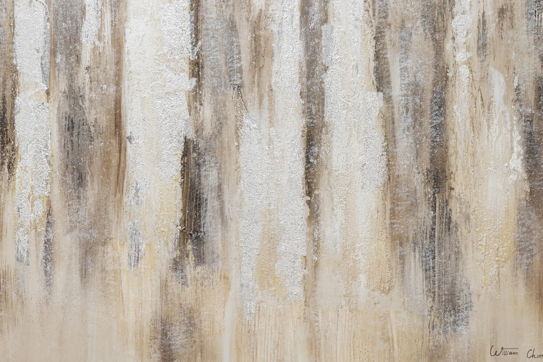 Handgemaltes Gemälde 'Silver Antre' 120x80cm | inkl. Echtheitszertifikat