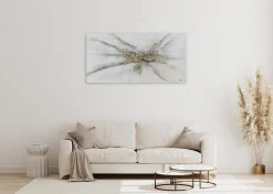 Handgemaltes Gemälde 'Silver Miracle' 120x60cm | inkl. Echtheitszertifikat