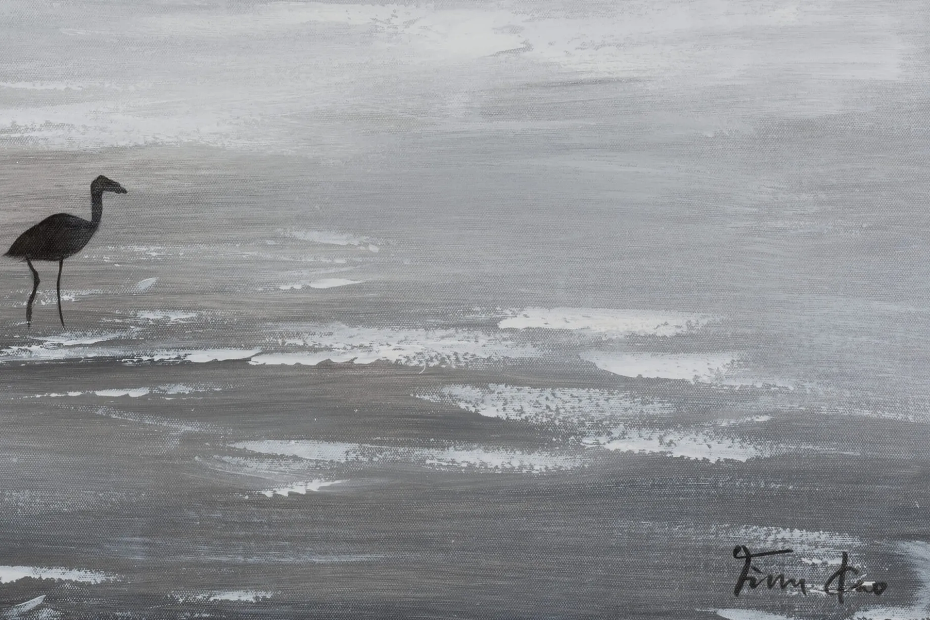 Handgemaltes Gemälde 'Silver Moon' 60x90cm | inkl. Echtheitszertifikat