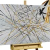 Handgemaltes Gemälde 'Silver Spikes' 100x75cm | inkl. Echtheitszertifikat