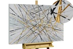 Handgemaltes Gemälde 'Silver Spikes' 100x75cm | inkl. Echtheitszertifikat