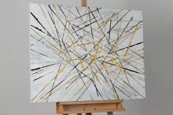 Handgemaltes Gemälde 'Silver Spikes' 100x75cm | inkl. Echtheitszertifikat