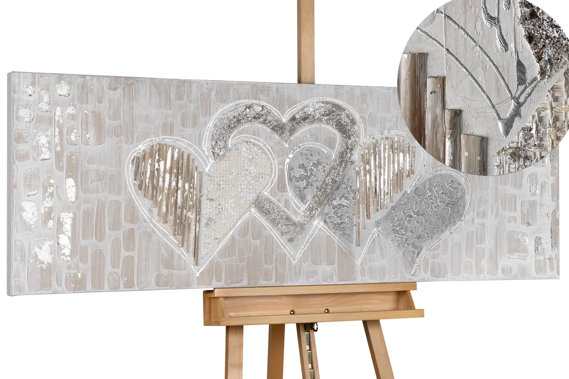 Handgemaltes Gemälde 'Simply Love' 150x50cm | inkl. Echtheitszertifikat
