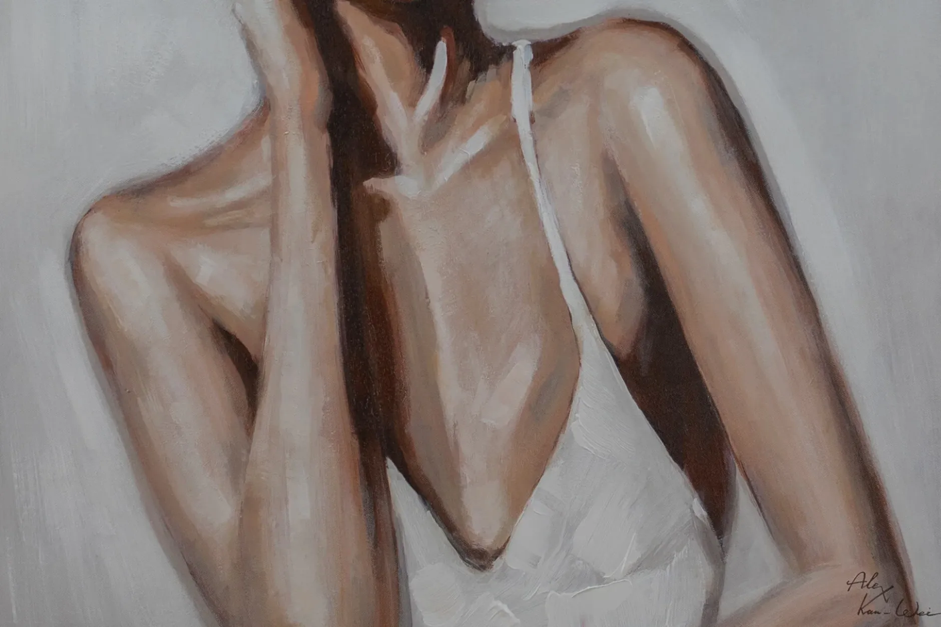 Handgemaltes Gemälde 'Sinnlicher Moment' 60x90cm | inkl. Echtheitszertifikat