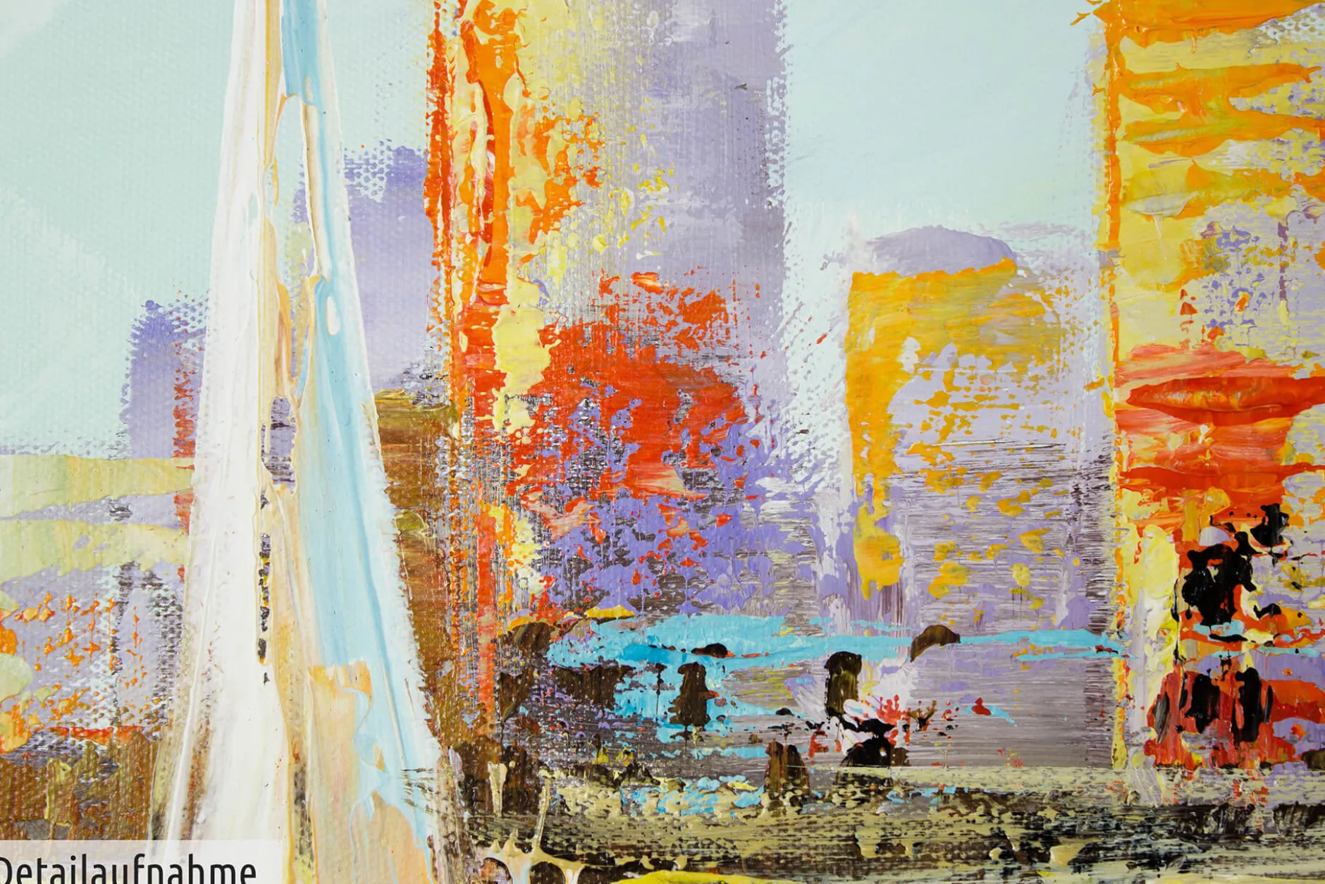 Handgemaltes Gemälde 'Skyline Sailing' 120x60cm | inkl. Echtheitszertifikat