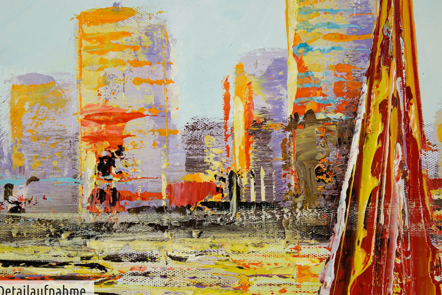 Handgemaltes Gemälde 'Skyline Sailing' 120x60cm | inkl. Echtheitszertifikat