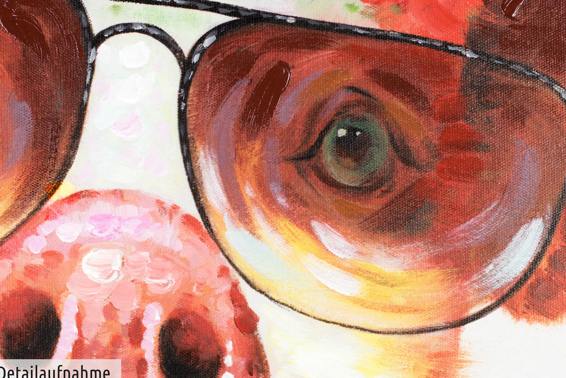Handgemaltes Gemälde 'Smoking Hot Bacon' 80x80cm | inkl. Echtheitszertifikat