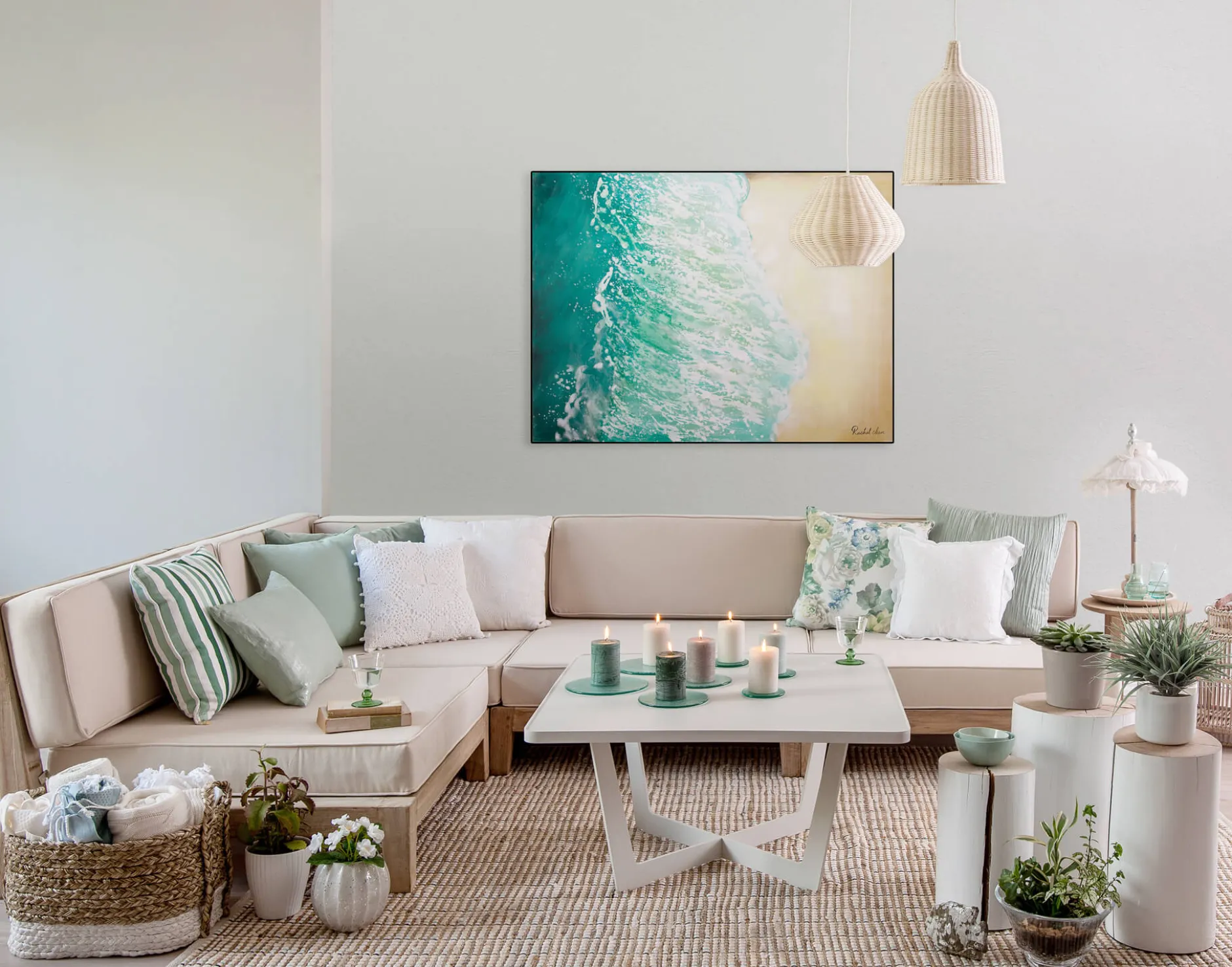 Handgemaltes Gemälde 'Sommer in Ibiza' 100x75cm | inkl. Echtheitszertifikat