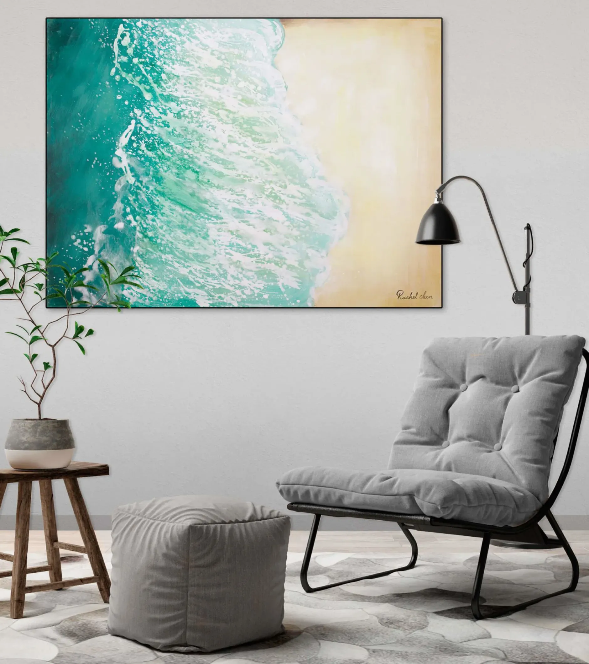 Handgemaltes Gemälde 'Sommer in Ibiza' 100x75cm | inkl. Echtheitszertifikat