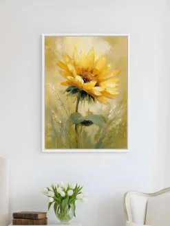 Handgemaltes Gemälde 'Sonnenblumen-Glanz' | Echtheitszertifikat inklusive