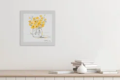 Handgemaltes Gemälde 'Sonnige Blüten' 40x40cm | inkl. Echtheitszertifikat